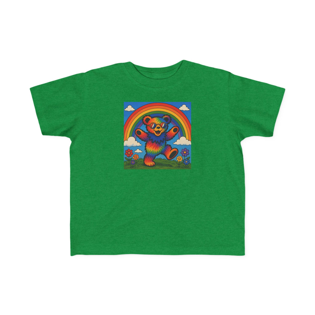 Grateful Dead Rainbow Dancing Bear Toddler Tee | Colorful Retro Grateful Dead Style