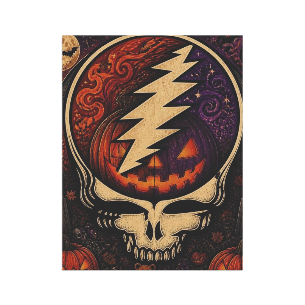 Jack O'Lantern Steal Your Face skull Garden flag | Halloween yard banner, Grateful Dead inspired