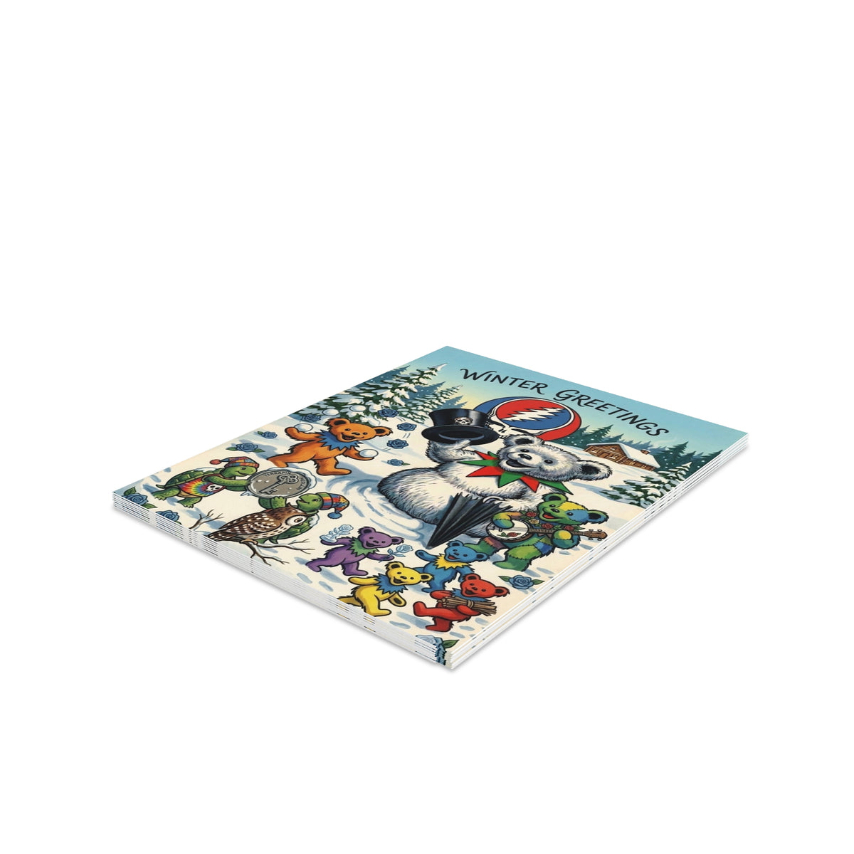 Grateful Dead Winter Greetings Card, gift for deadhead