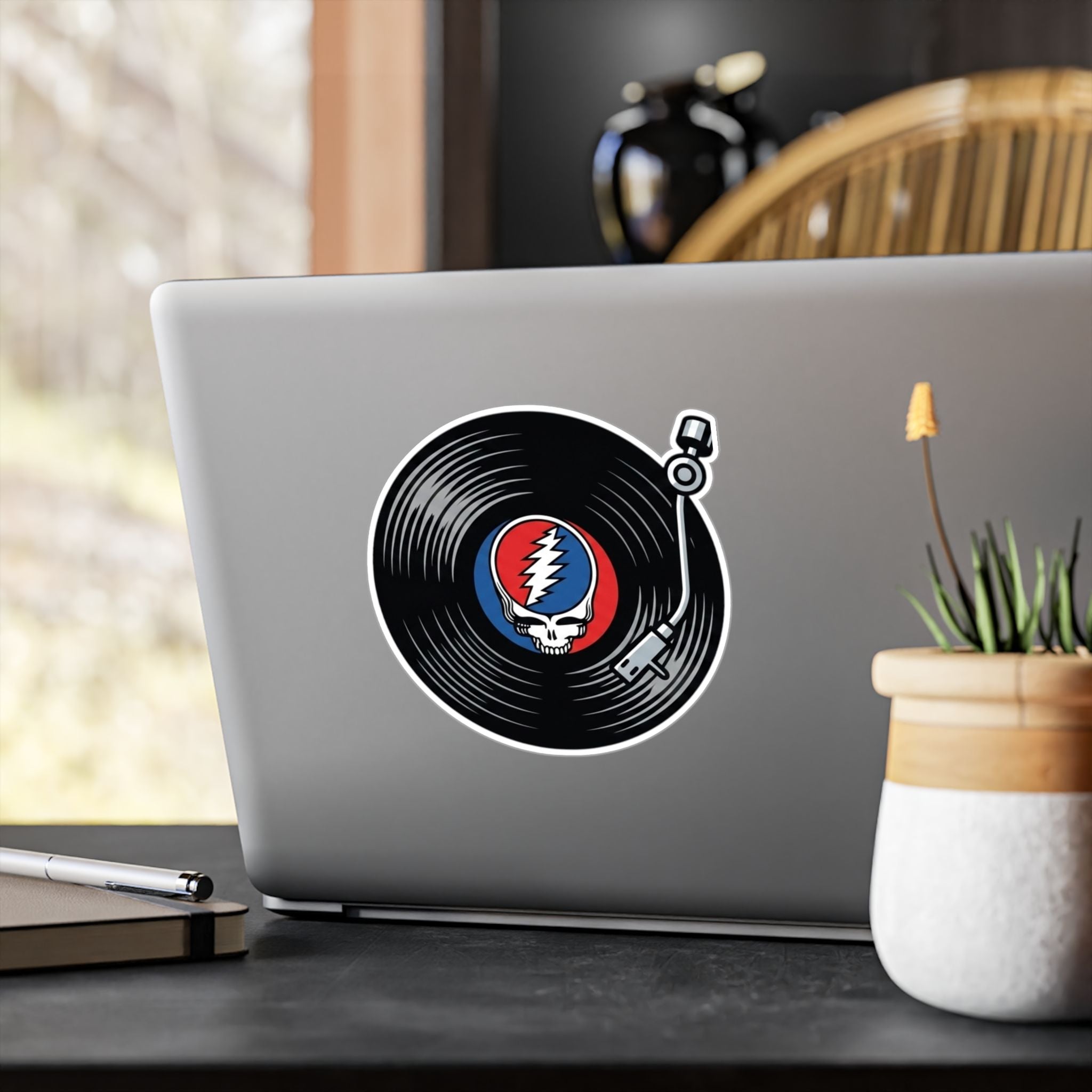 Grateful Dead Steal Your Face Vinyl Record Sticker | Kiss-Cut Vinyl Decal