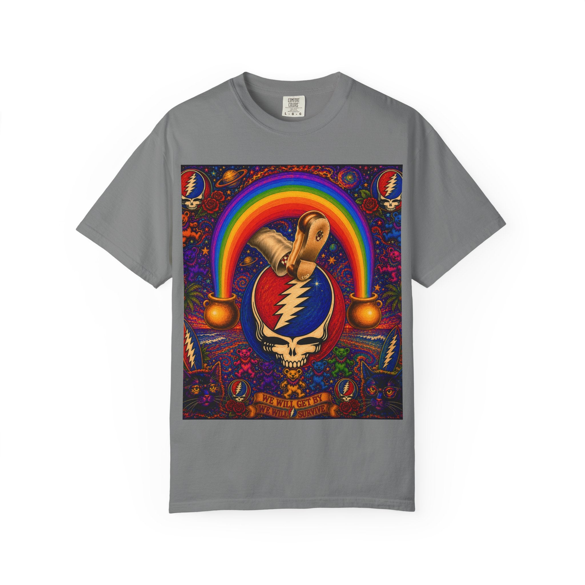 Steal Your Face Skull with RainbowT-Shirt | Psychedelic Rock Tee