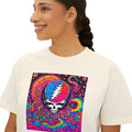 Psychedelic Skull & Lightning Tee | Grateful Dead Inspired Boxy Tee