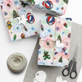 Grateful Dead Dancing Bears pattern , gift for deadhead, Gift Wrap Paper | Holiday Tie-Dye Stocking Stuffer Wrap