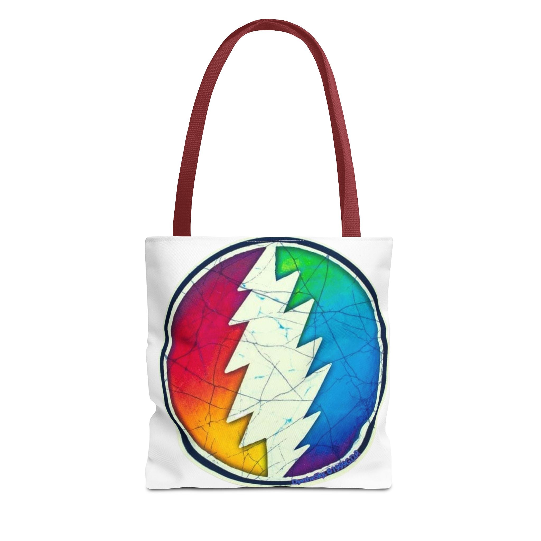 Rainbow Steal Your Face Tote Bag | Psychedelic Grateful Dead Circle
