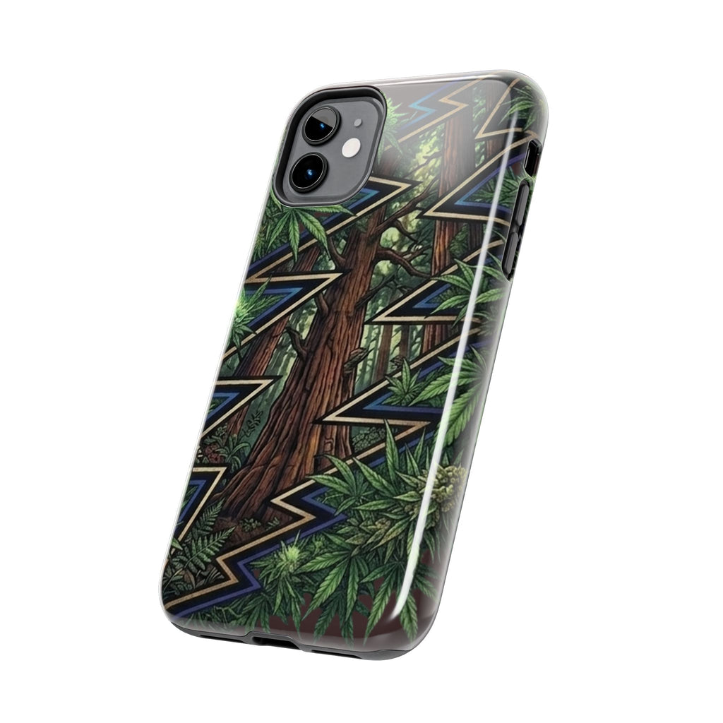 Grateful Dead Norcal Redwood Forest Geometric Lightning Phone Case | Tough Phone Cases