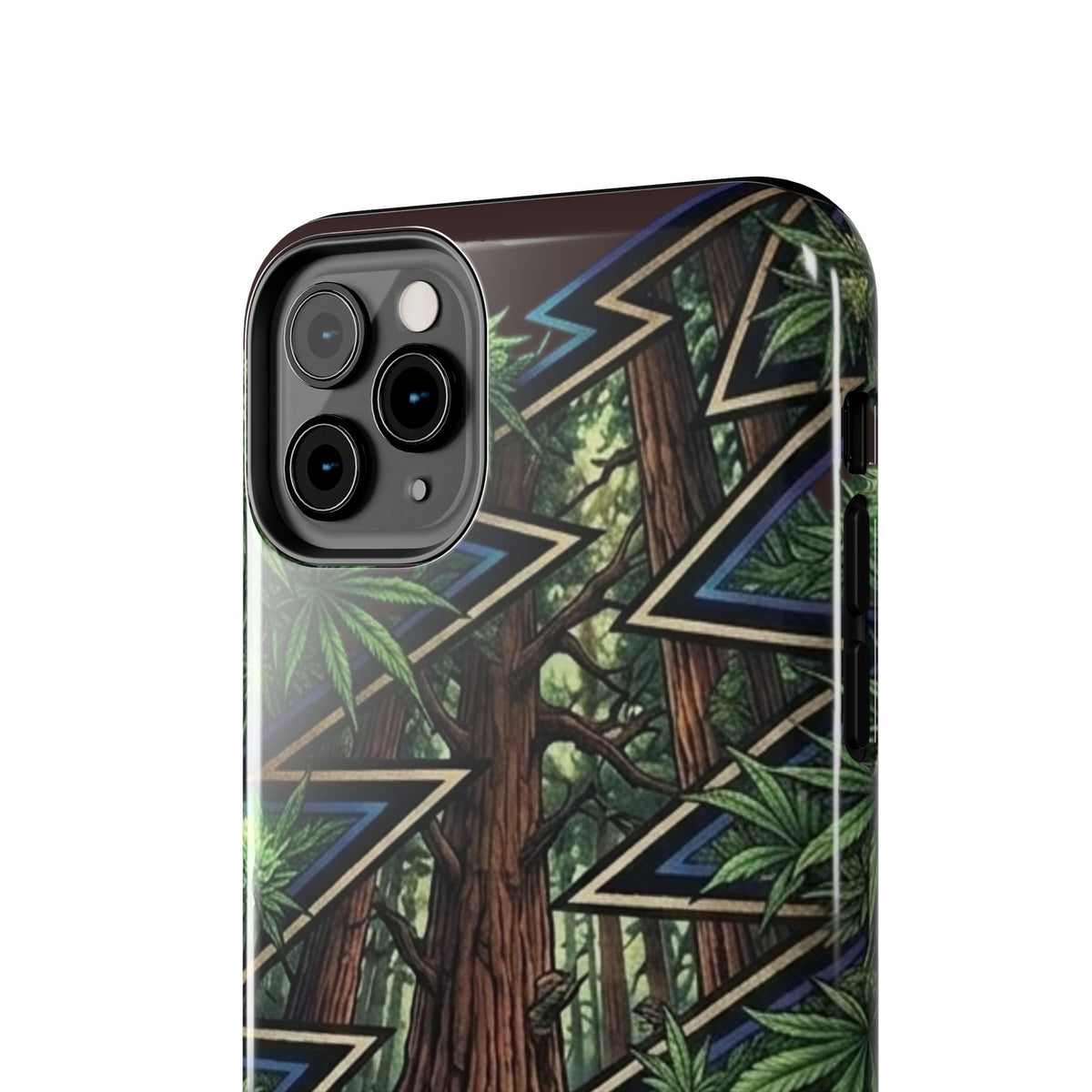 Grateful Dead Norcal Redwood Forest Geometric Lightning Phone Case | Tough Phone Cases