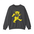 Grateful Dead Dancing Yellow Bear graphic Sweatshirt | Psychedelic Tie-Dye Collar