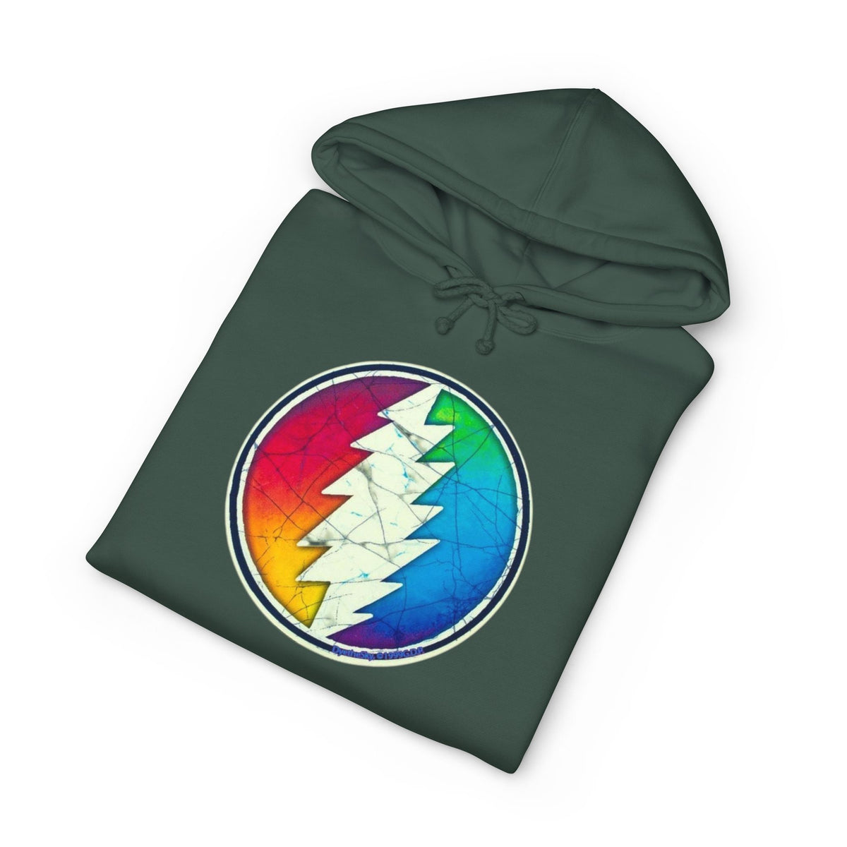 Grateful Dead Rainbow Lightning Bolt Circle Hoodie | Psychedelic Grateful Dead Style, gift for a deadhead