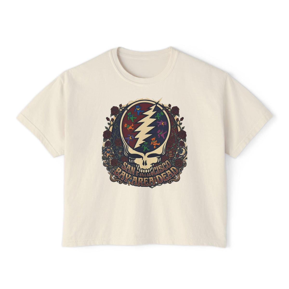 Steal Your Face Skull Lightning Tee | Grateful Dead band graphic