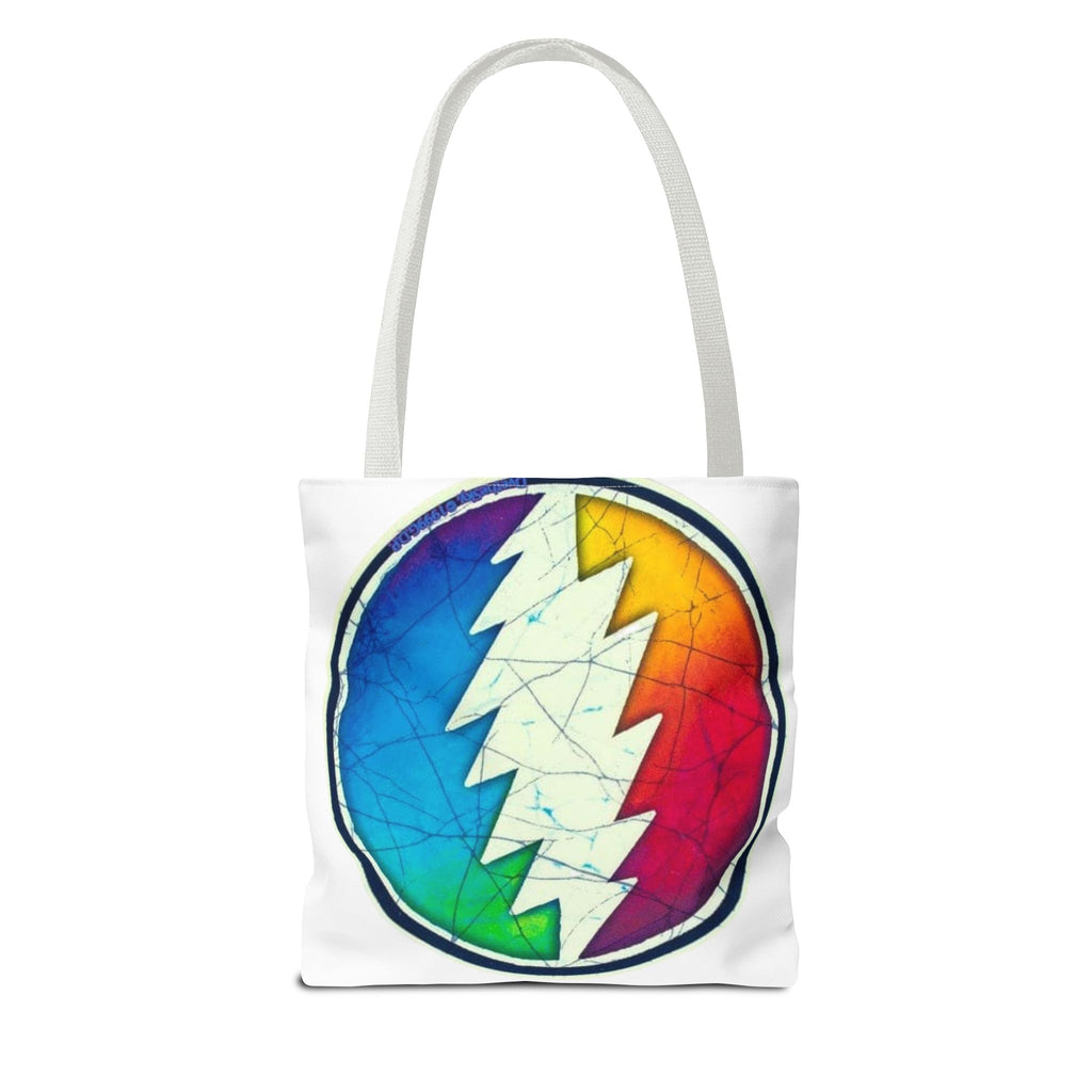 Rainbow Steal Your Face Tote Bag | Psychedelic Grateful Dead Circle