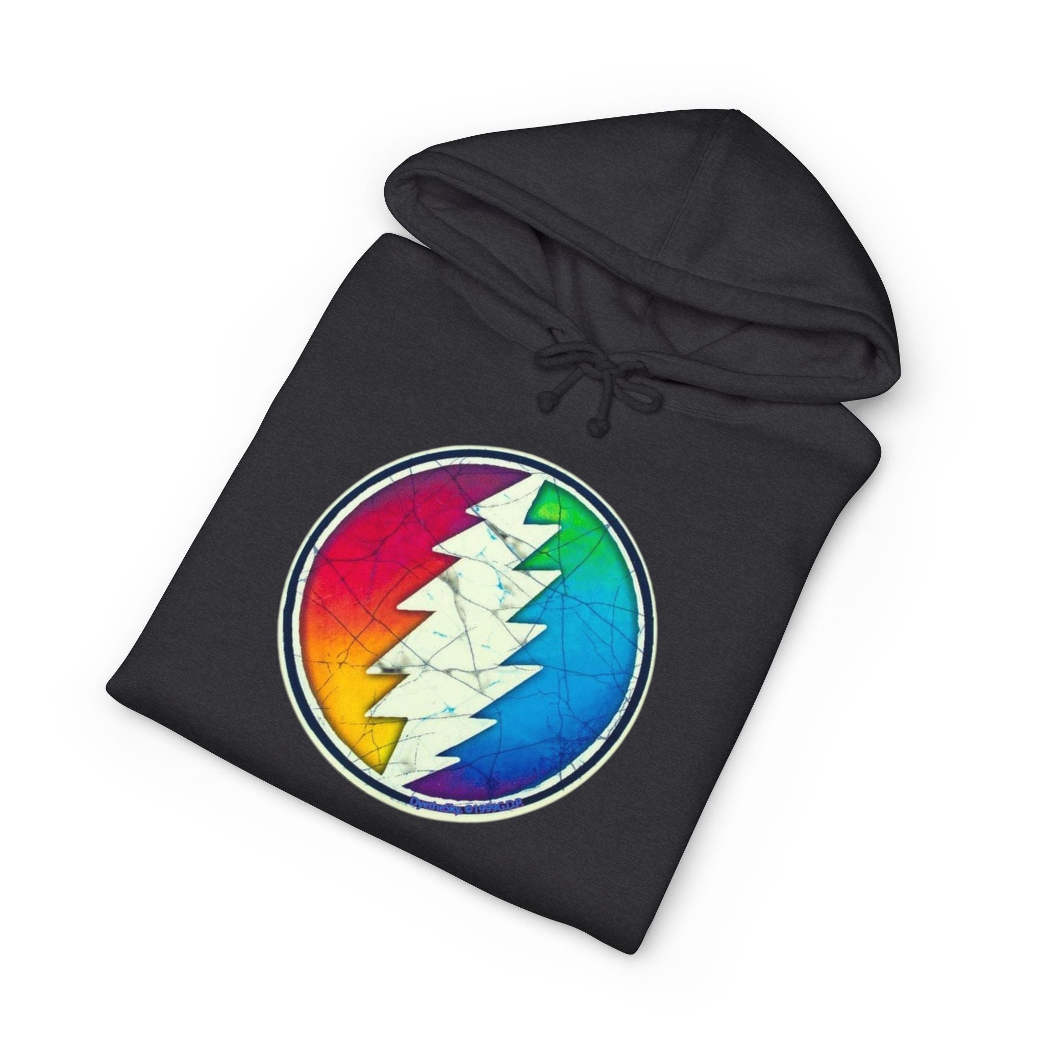 Grateful Dead Rainbow Lightning Bolt Circle Hoodie | Psychedelic Grateful Dead Style, gift for a deadhead