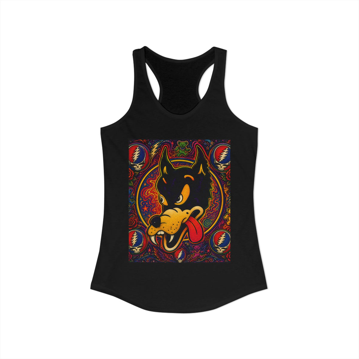 Women's Ideal Racerback Tank, grateful dead inspired, gift for a deadhead