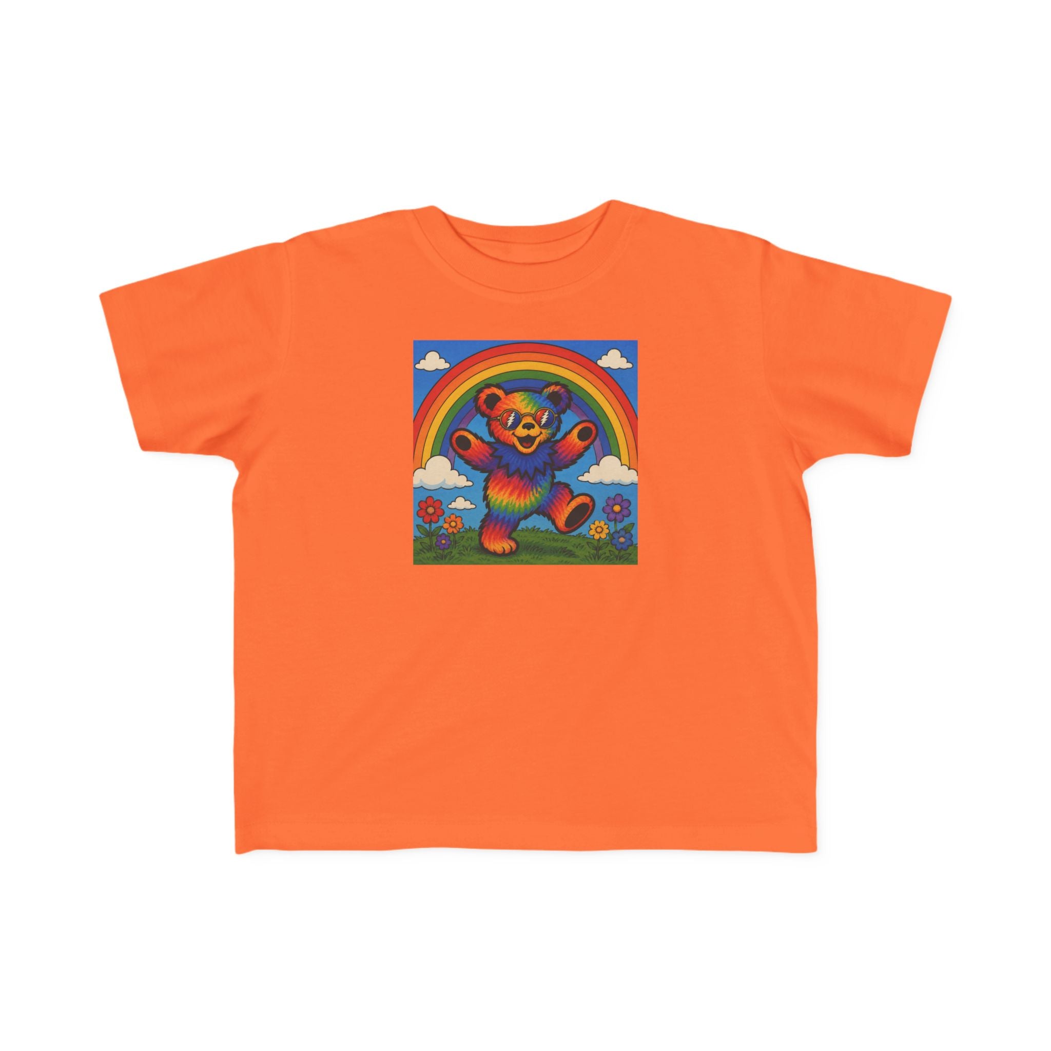 Grateful Dead Rainbow Dancing Bear Toddler Tee | Colorful Retro Grateful Dead Style