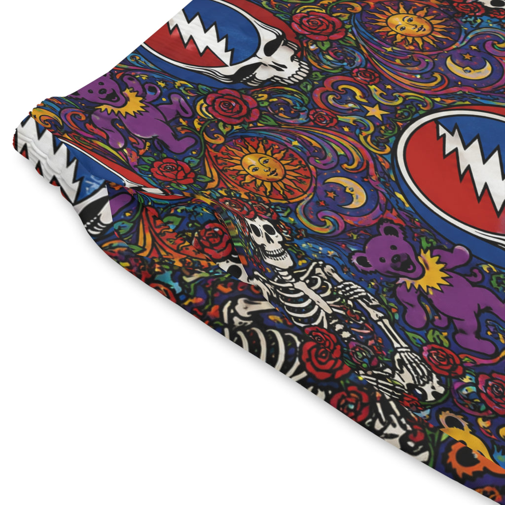 Grateful Dead Steal Your Face & Dancing Bears Beach Shorts | Psychedelic AOP Swim