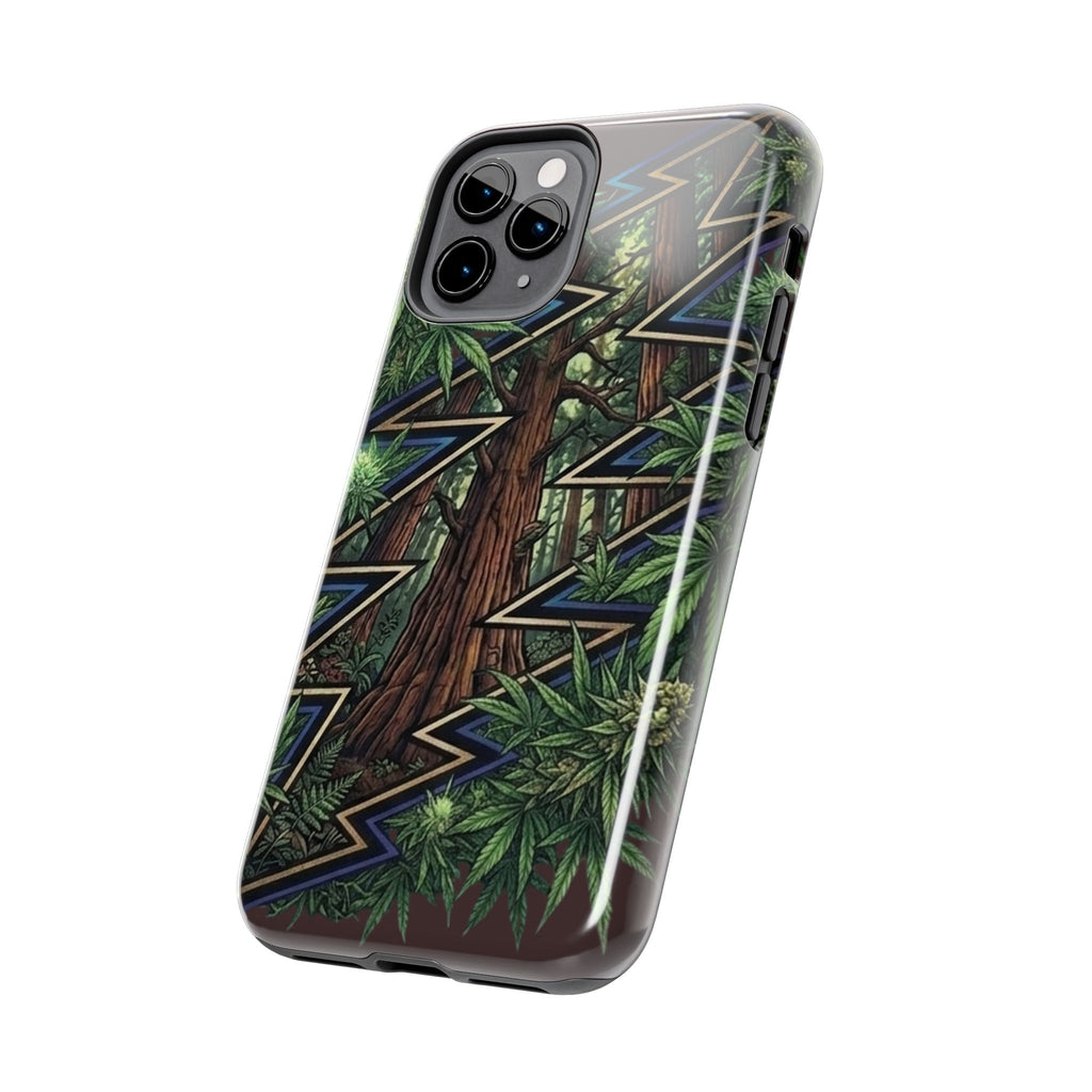 Grateful Dead Norcal Redwood Forest Geometric Lightning Phone Case | Tough Phone Cases
