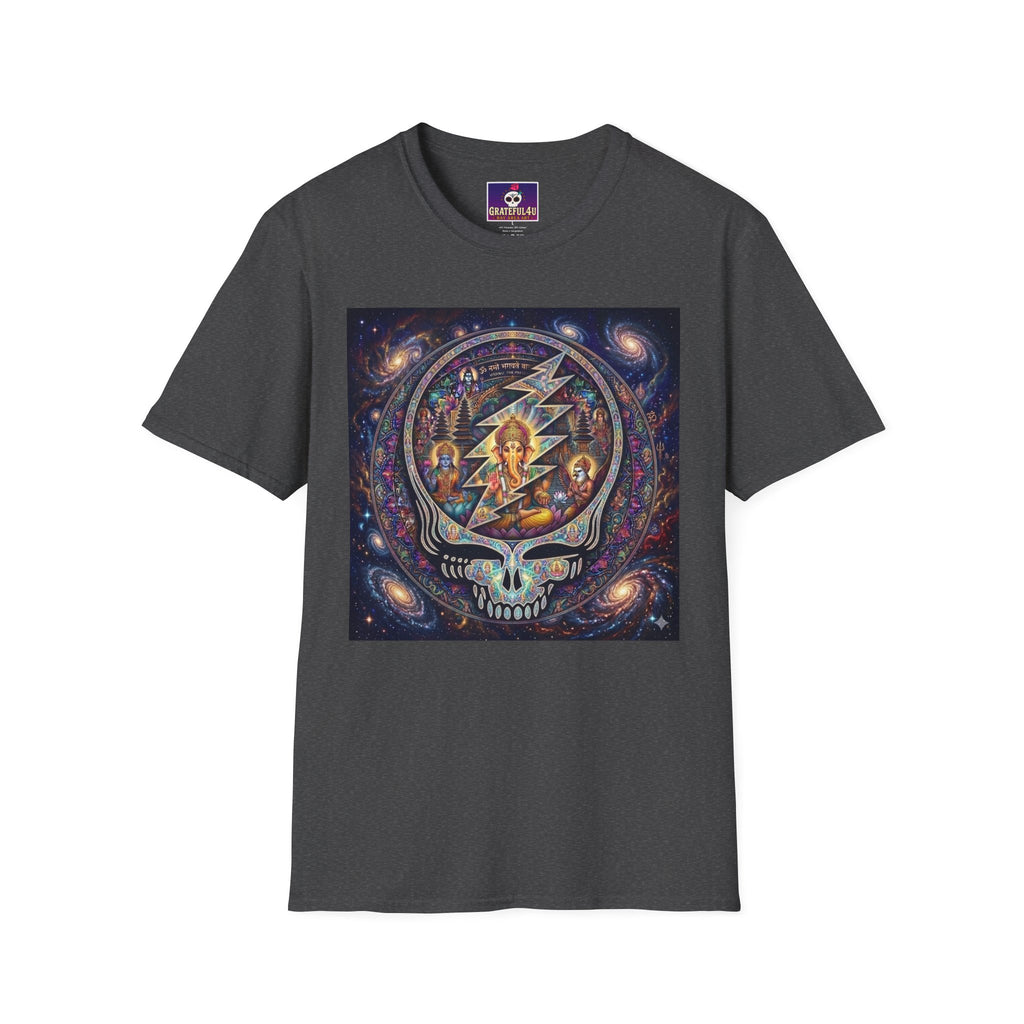 Cosmic Lightning Skull T-Shirt |gift for a deadhead, sacred healer, love, light  Psychedelic Grateful Dead Inspired Design