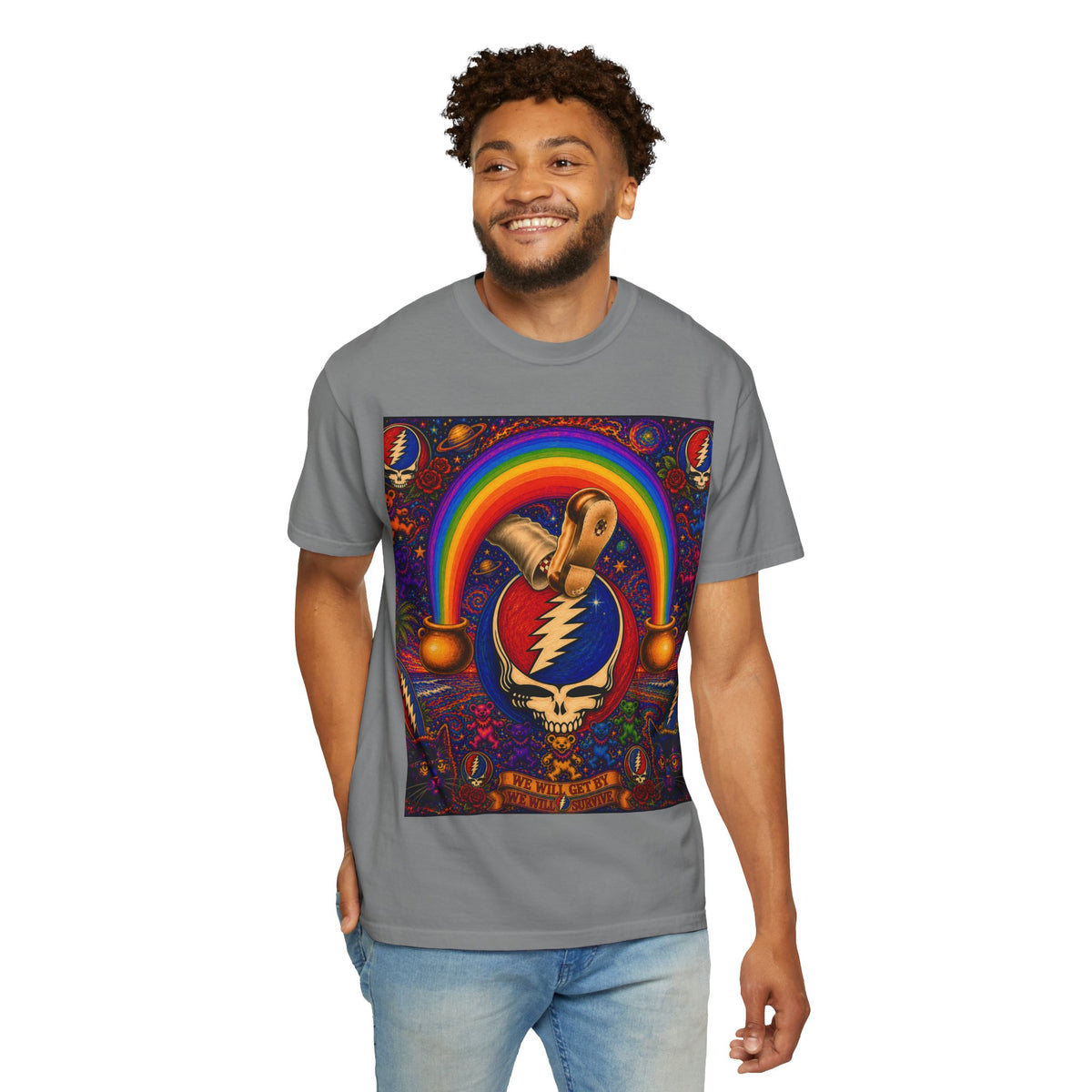 Steal Your Face Skull with RainbowT-Shirt | Psychedelic Rock Tee