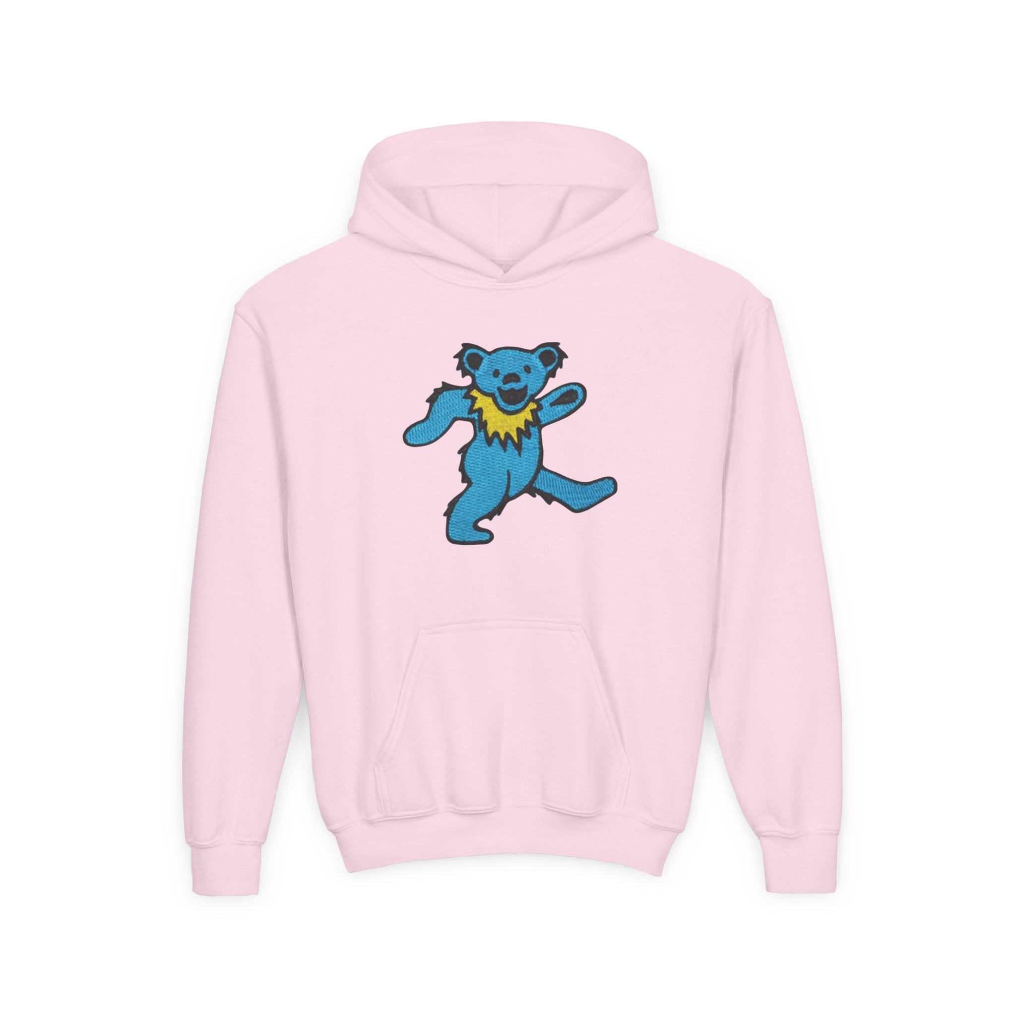 grateful dead Dancing Blue Bear youth hoodie | playful dancing bear graphic