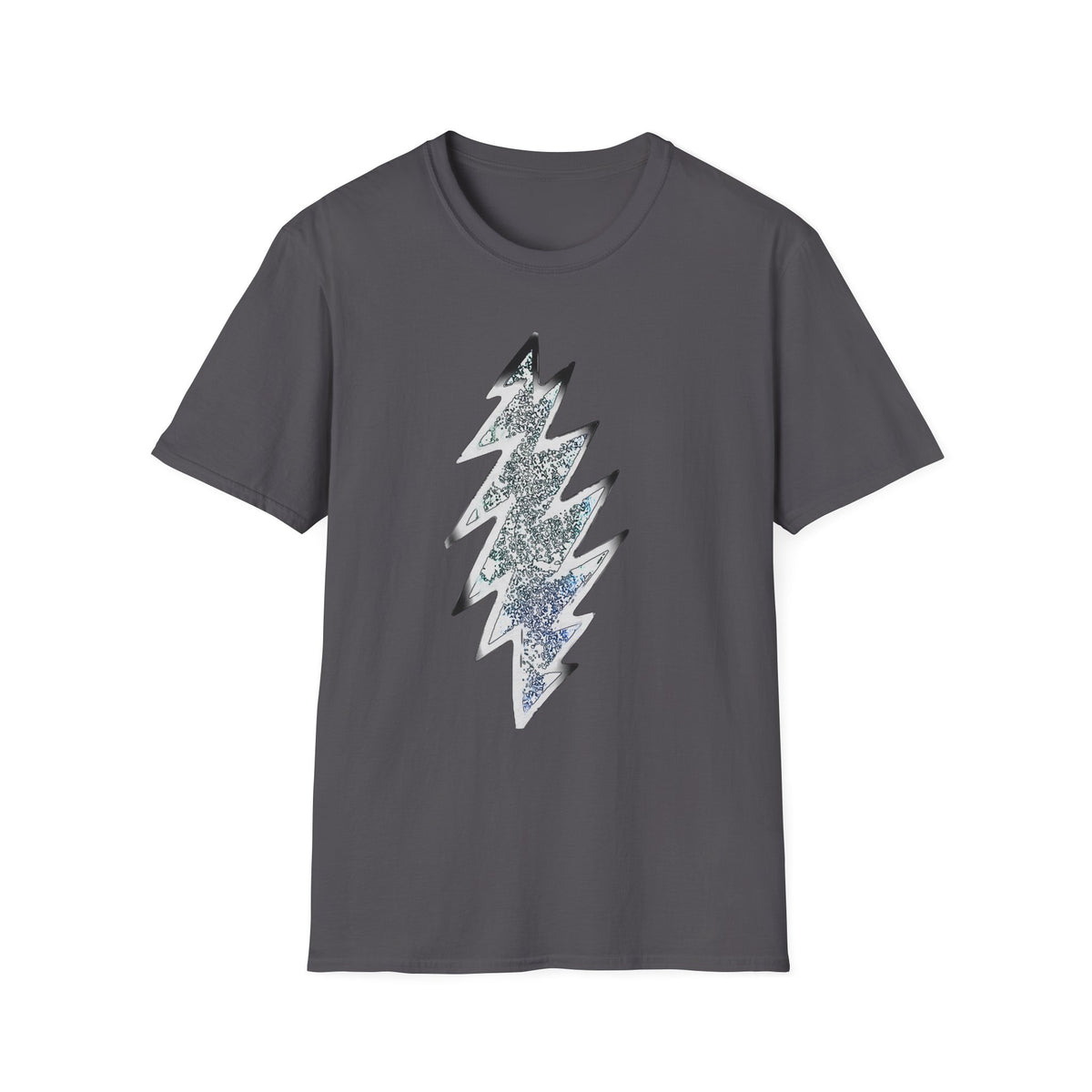Lightning Bolt Graphic Tee, Unisex Softstyle T-Shirt, Casual Wear, Music Festival Shirt, Summer Vibes, Gift for Him/Her