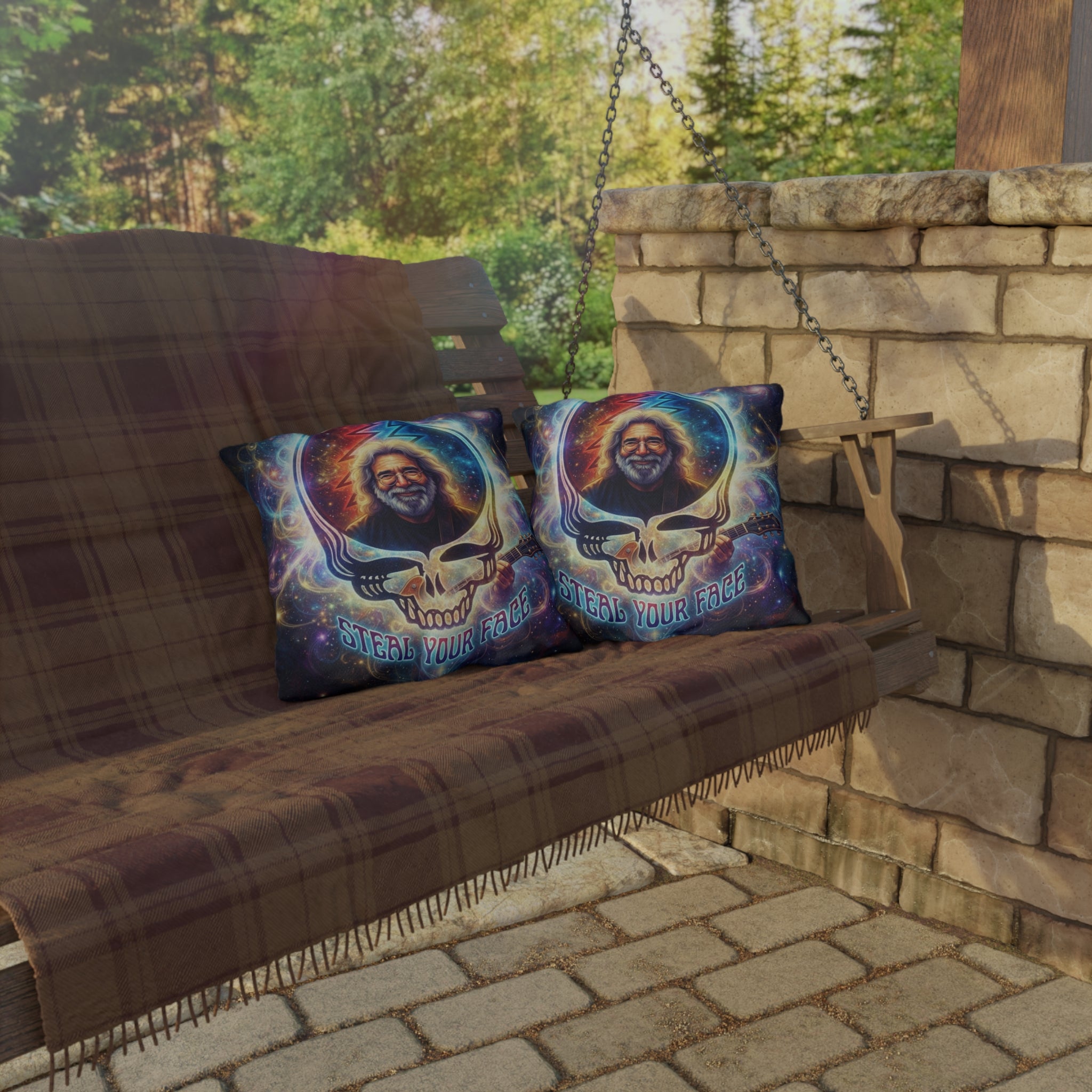 Steal Your Face Skull Galaxy, Pillow, Grateful Dead, Gift for a Deadhead
