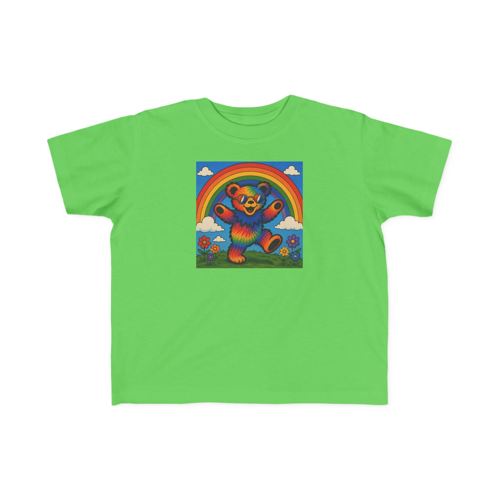 Grateful Dead Rainbow Dancing Bear Toddler Tee | Colorful Retro Grateful Dead Style
