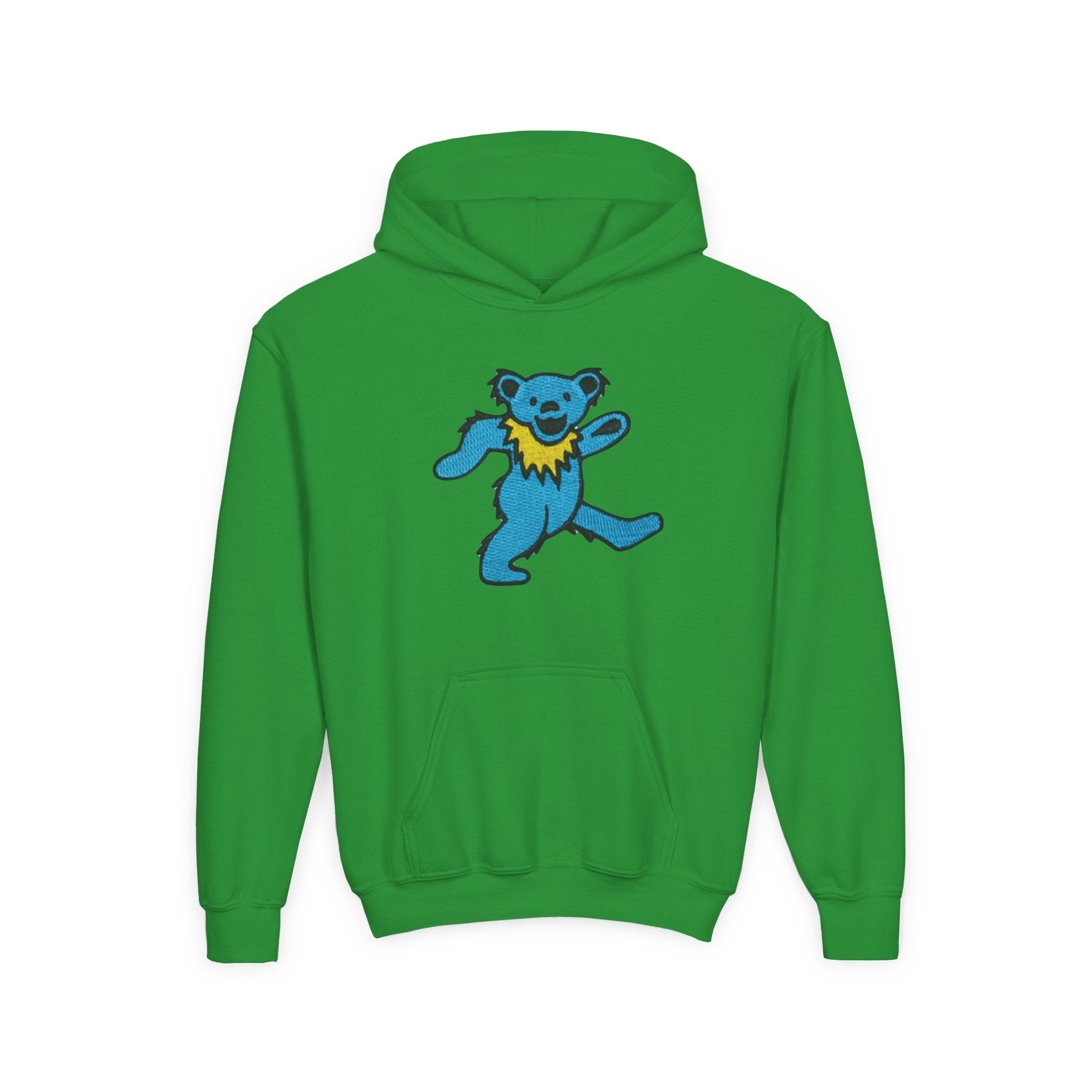 grateful dead Dancing Blue Bear youth hoodie | playful dancing bear graphic