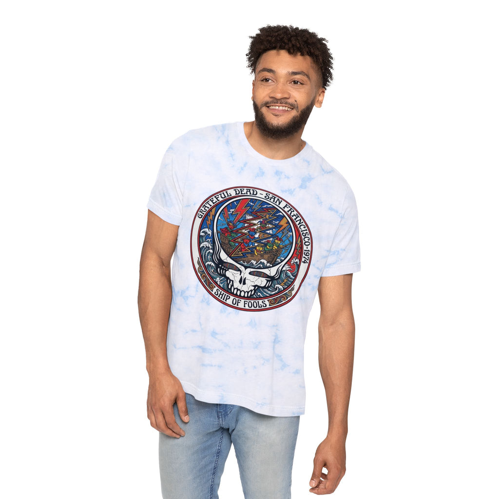 Steal Your Face Skull Grateful Dead T-Shirt | Tie Dye Band Tee, Ship of fools, Gift for a Deadhead friend, dad, mom, brother, grandpa