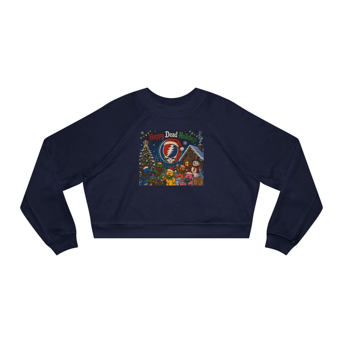 Grateful Dead Holiday Album Art Cropped Sweatshirt | Band Christmas Design, gift for deadhead, her