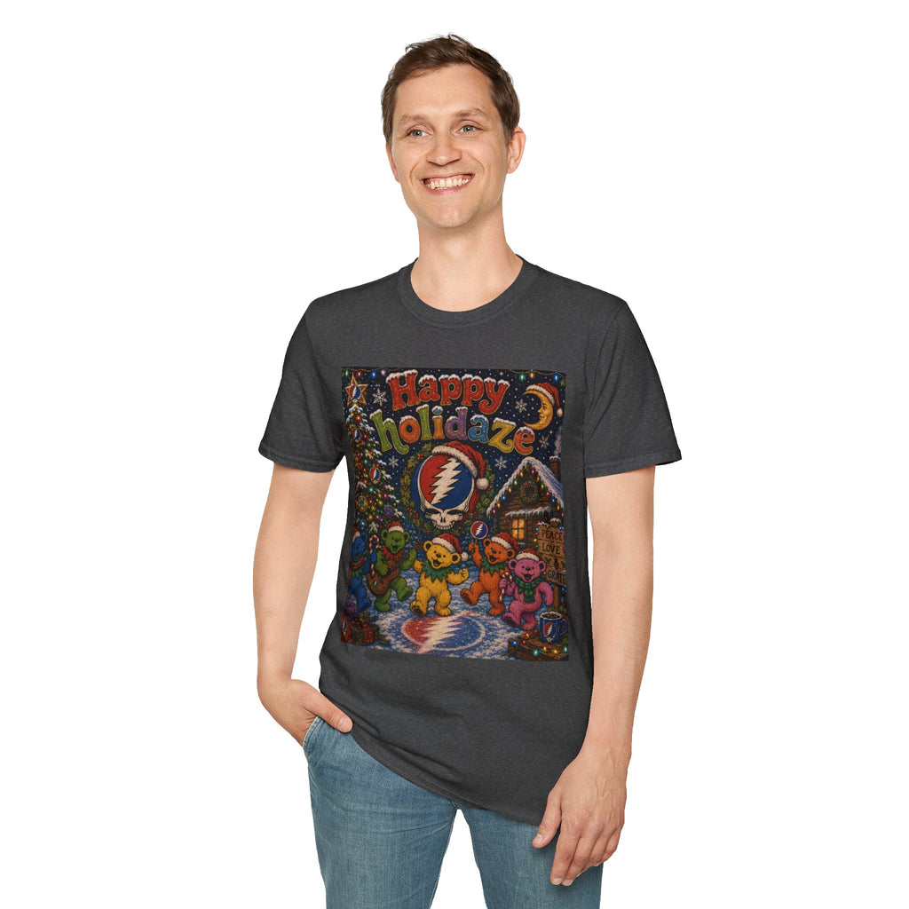Happy Holidaze Grateful Dead Holiday T-Shirt | Steal Your Face Santa Christmas Tee