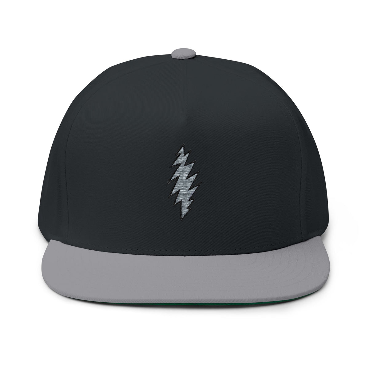 Lightning Bolt Embroidered Cap | Flat Bill Snapback Grateful Dead tour hat
