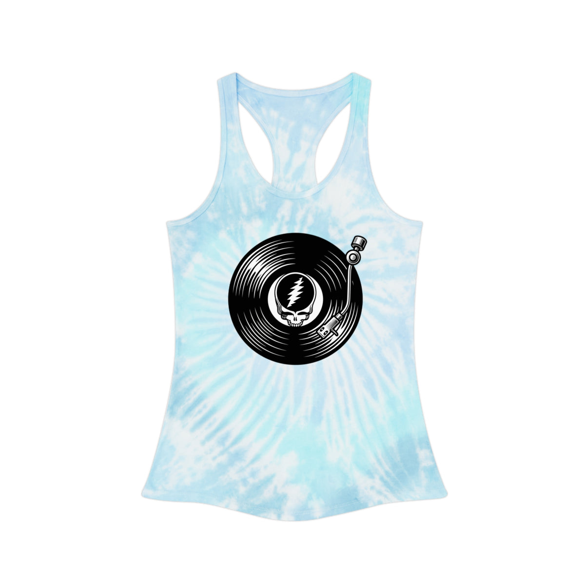 Grateful Dead Vinyl Record Racerback Tank Top | Tie Dye Music Tee