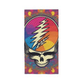 Psychedelic Steal Your Face Skull Beach Towel | Rainbow Lightning Bolt