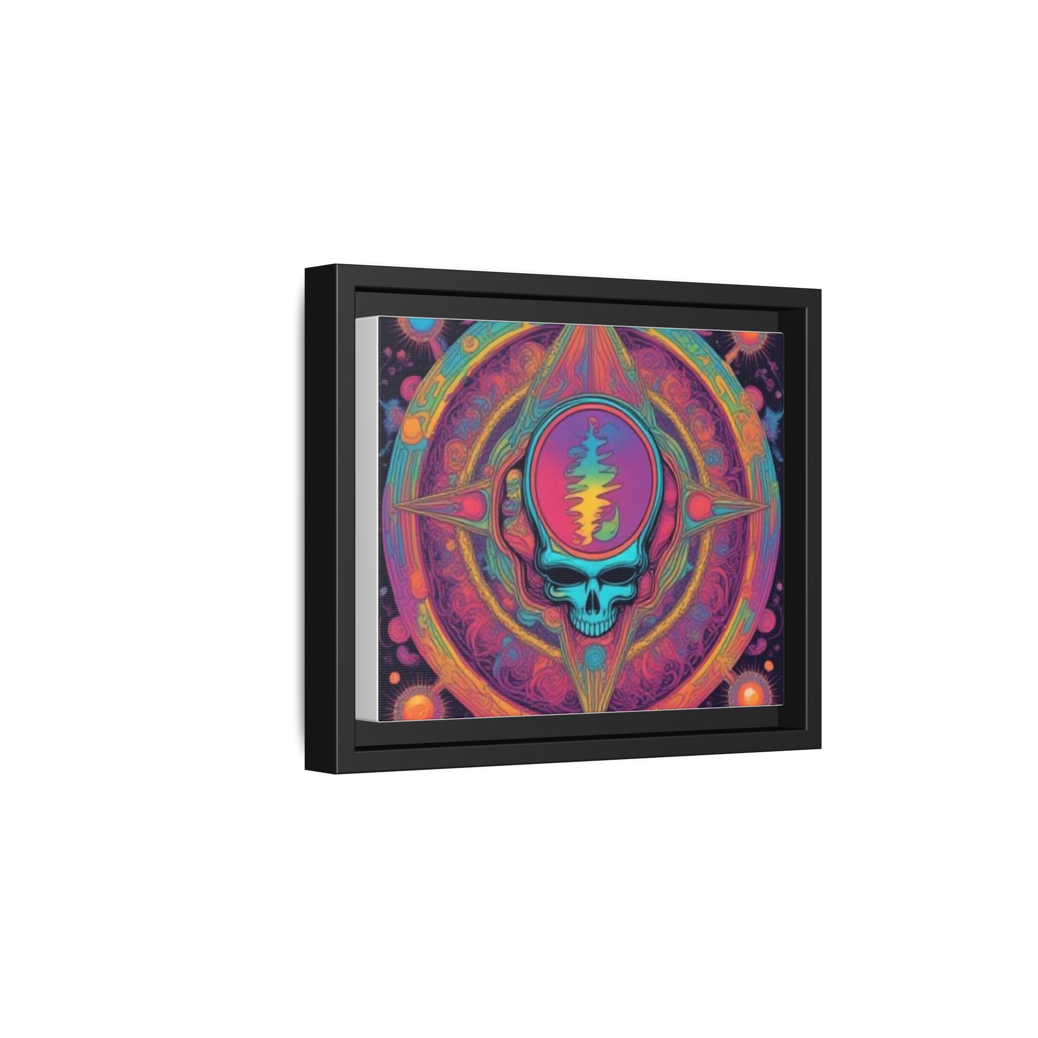 Psychedelic Skull Mandala Matte Canvas