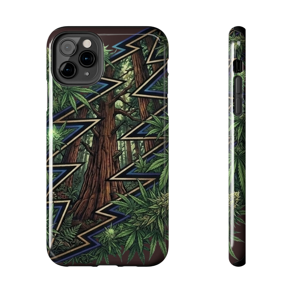 Grateful Dead Norcal Redwood Forest Geometric Lightning Phone Case | Tough Phone Cases