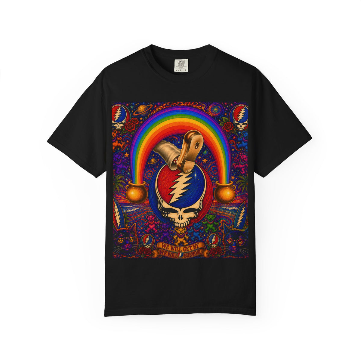 Steal Your Face Skull with RainbowT-Shirt | Psychedelic Rock Tee