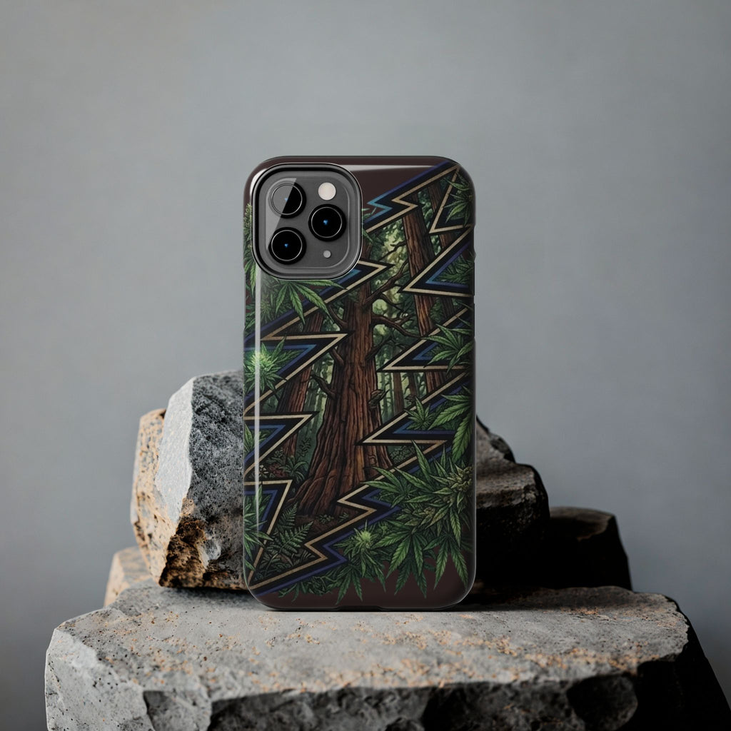 Grateful Dead Norcal Redwood Forest Geometric Lightning Phone Case | Tough Phone Cases