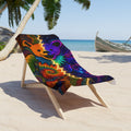 Psychedelic Tie-Dye Dancing Bear Beach Towel | Colorful Grateful Dead Inspired, gift for a deadhead