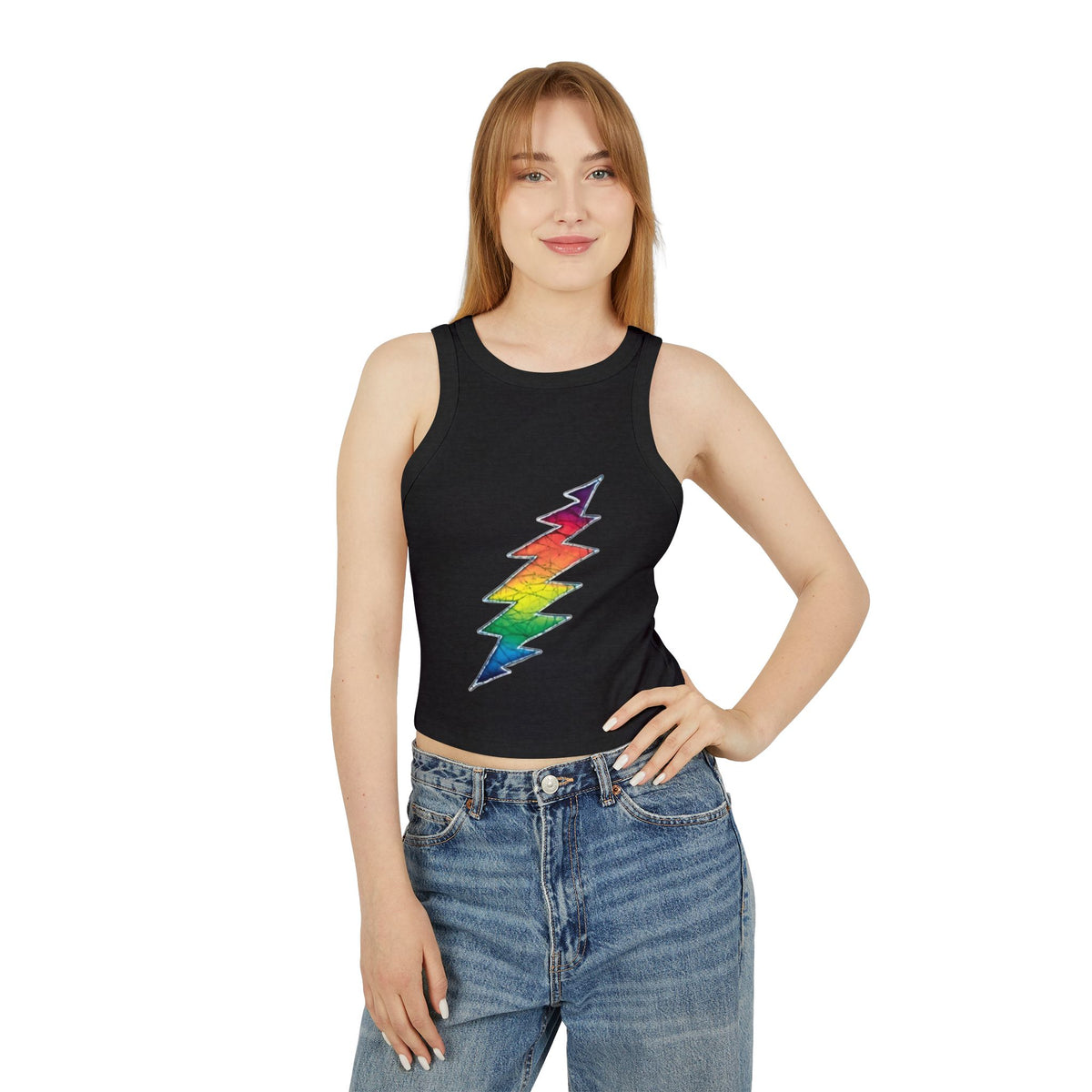 Grateful Dead Rainbow Lightning Bolt Tank Top | Pride Rock Music Graphic