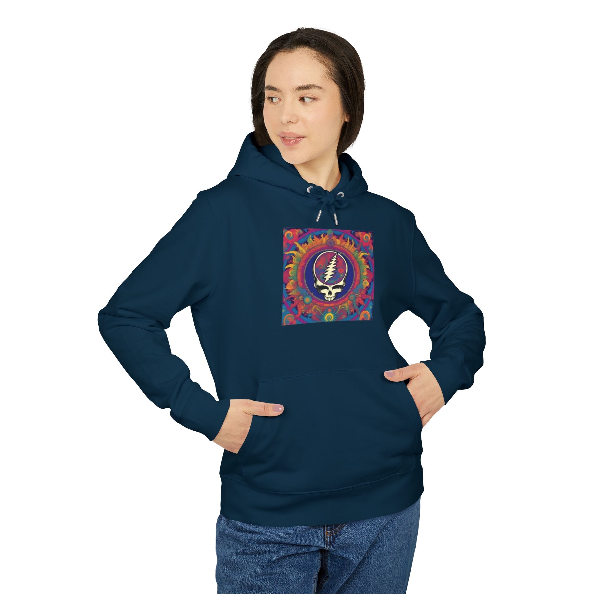 Psychedelic Steal Your Face hoodie | Grateful Dead skull lightning