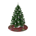Grateful Dead Santa Icons Christmas Tree Skirt | Red Holiday Music Pattern