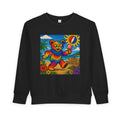 Dancing Tie-Dye Bear Toddler Sweatshirt | Surfboard Beach Grateful Dead Vibe
