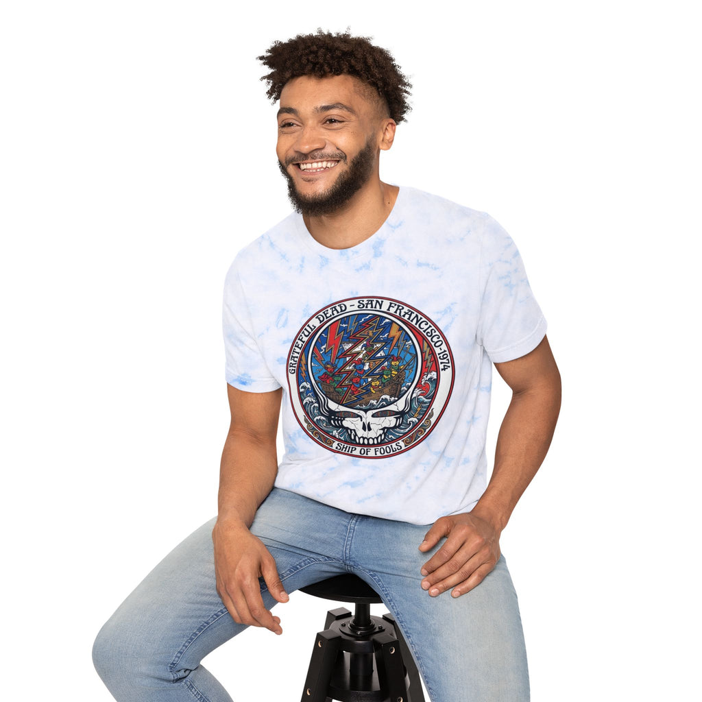 Steal Your Face Skull Grateful Dead T-Shirt | Tie Dye Band Tee, Ship of fools, Gift for a Deadhead friend, dad, mom, brother, grandpa
