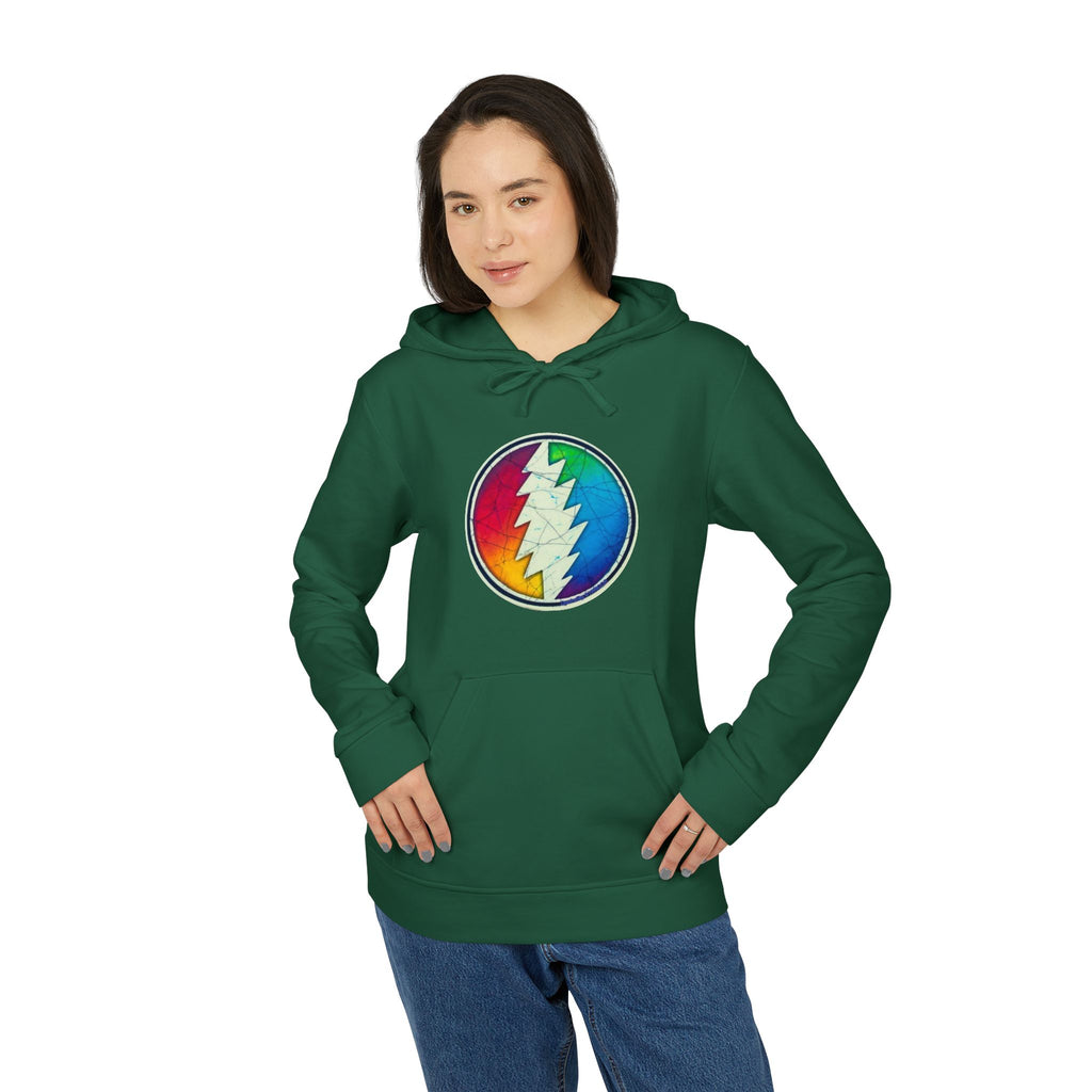 Rainbow Lightning Bolt hoodie | Grateful Dead inspired sweatshirt, gift for a deadhead