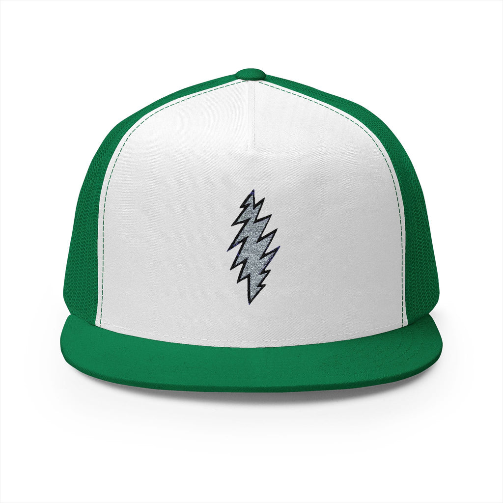 Embroidered Grateful Dead 5 Panel Trucker Cap, Festival Hat, Music Lover Gift, Retro Dad Cap, Boho Hippie Headwear