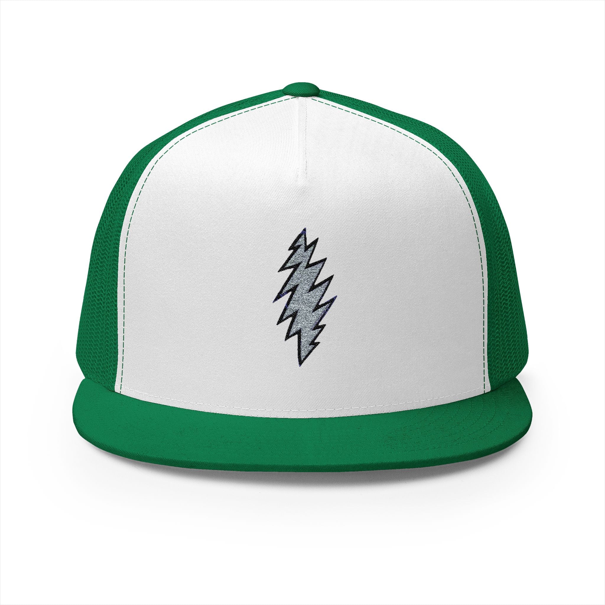 Embroidered Grateful Dead 5 Panel Trucker Cap, Festival Hat, Music Lover Gift, Retro Dad Cap, Boho Hippie Headwear