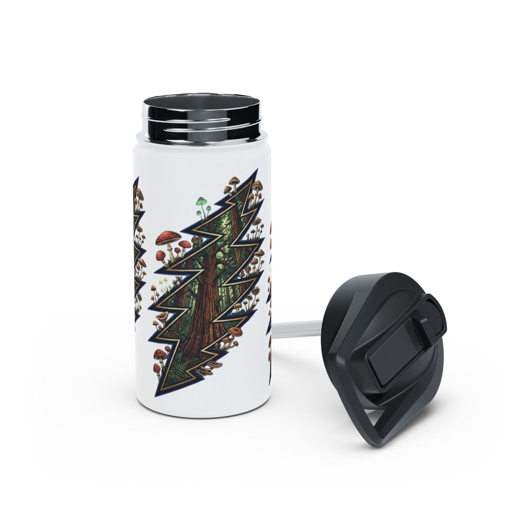 Grateful Dead Woodland Mushroom Lightning Bolt Stainless Steel Water Bottle