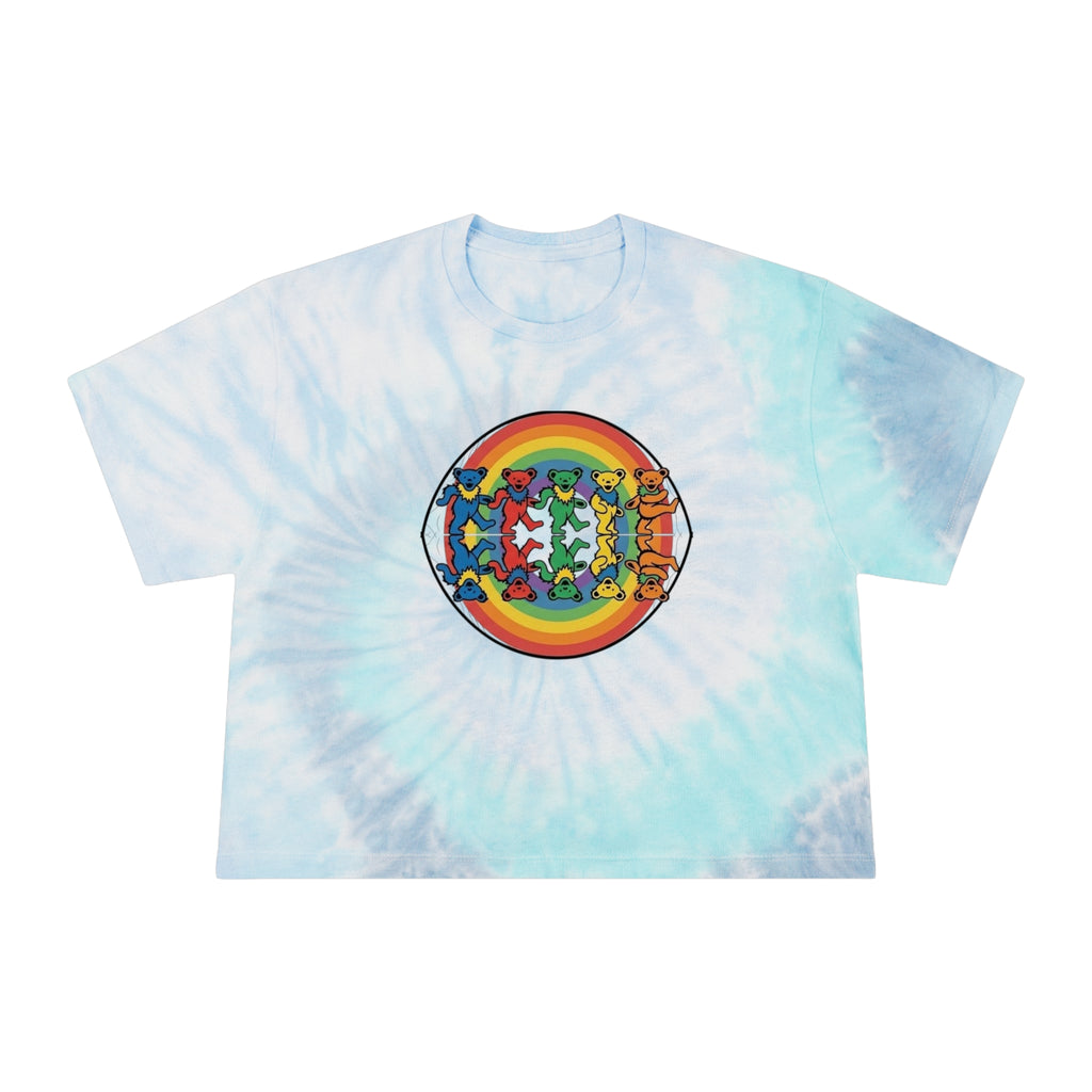 Rainbow Grateful Dead Bears Tee | Tie-Dye Crop Tee