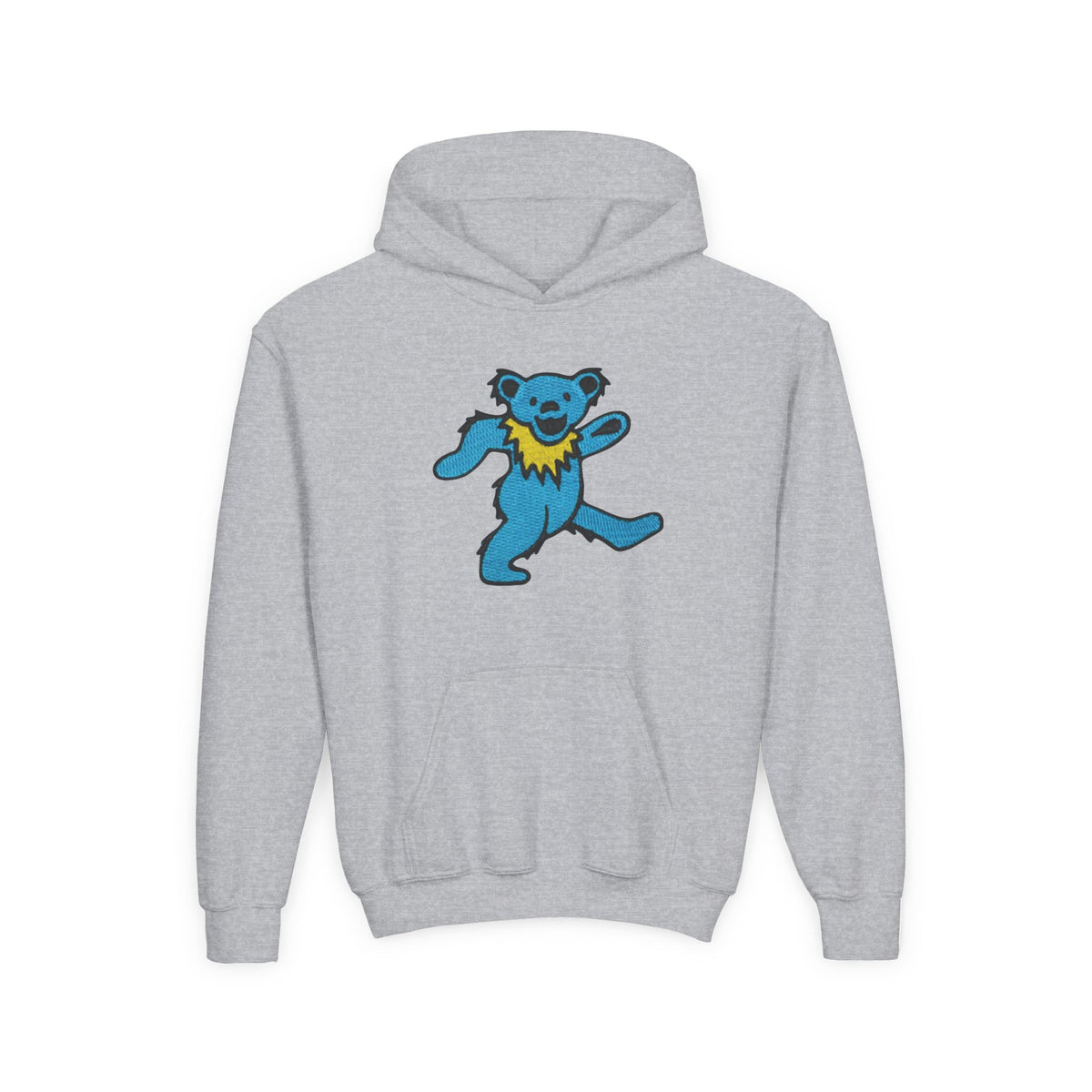 grateful dead Dancing Blue Bear youth hoodie | playful dancing bear graphic