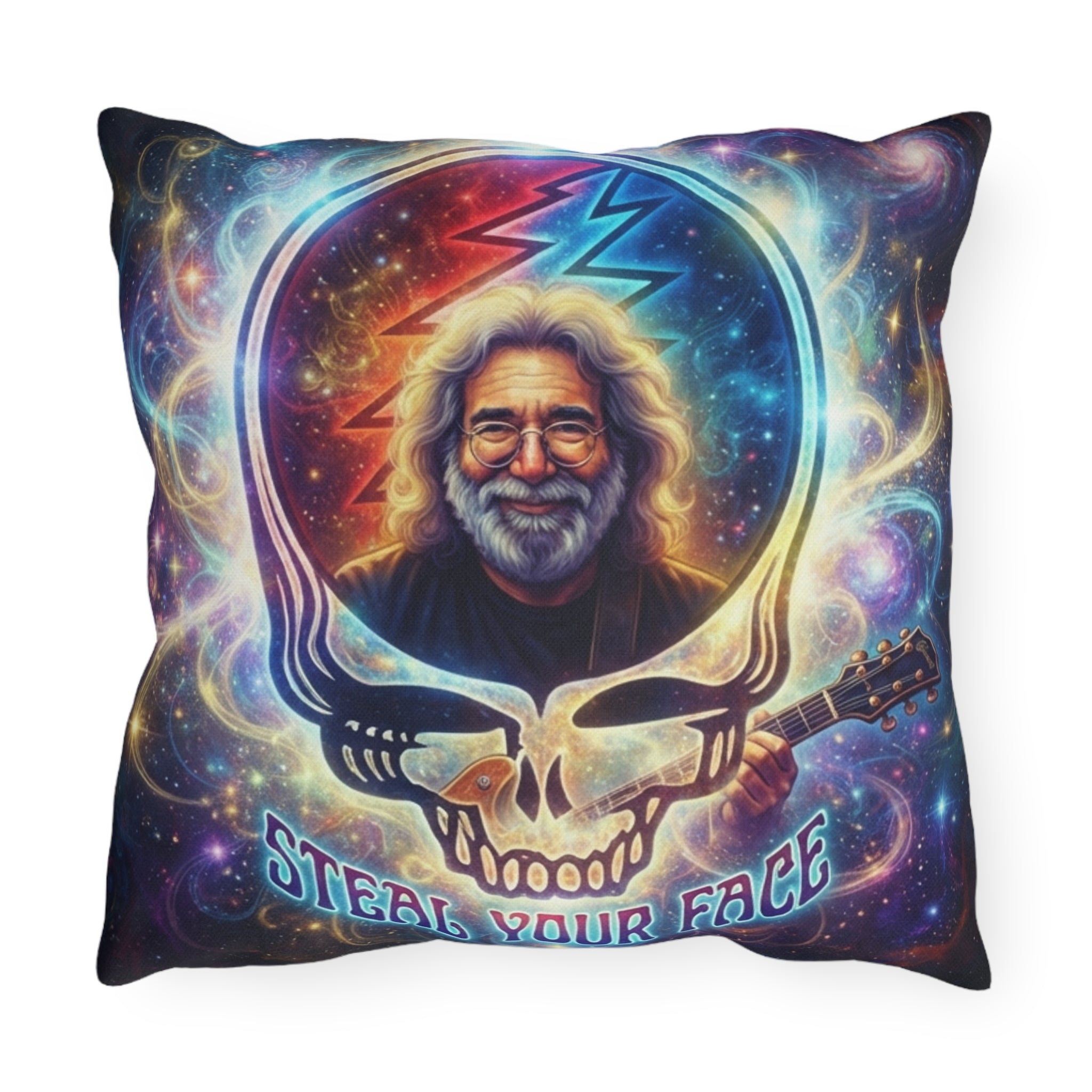 Steal Your Face Skull Galaxy, Pillow, Grateful Dead, Gift for a Deadhead