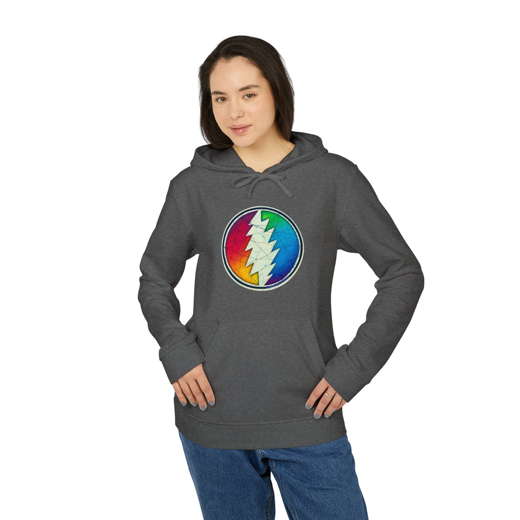 Rainbow Lightning Bolt hoodie | Grateful Dead inspired sweatshirt, gift for a deadhead